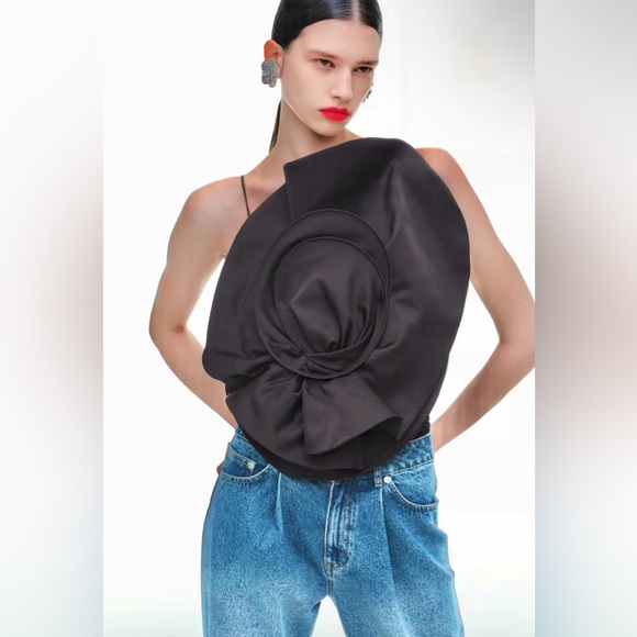 MAGDA BUTRYM H&M
GATHERED TOP WITH ROSE APPLIQUÉ - Picture 4 of 9